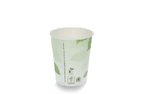 Kartonnen koffiebeker 230cc 8oz FSC Mix Credit groen BIO - thumbnail