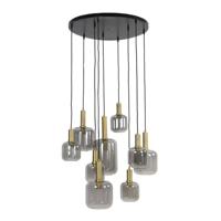 Light & Living Hanglamp 'Lekar' 9-Lamps, kleur Antiek Brons/Smoke - thumbnail