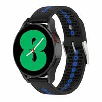 Garmin Forerunner 570 (42mm) / 55 / 245 / 645 - Dot Pattern bandje - Zwart met blauw - thumbnail