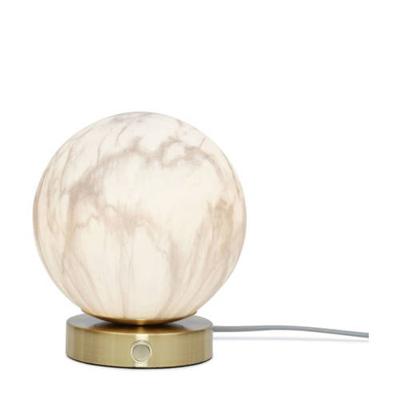 its about RoMi Tafellamp 'Carrara' Glas, Marmerlook, kleur Wit