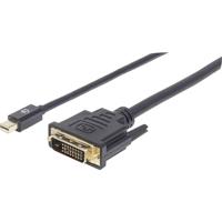 Manhattan 152150 Mini DisplayPort 1.2a naar DVI-kabel zwart - thumbnail