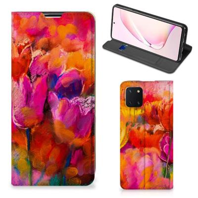 Bookcase Samsung Galaxy Note 10 Lite Tulips Bookcase Samsung Galaxy Note 10 Lite Tulips