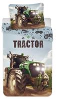 Dreamee Dekbedovertrek Tractor groen 140 x 200 cm 70 x 90 cm - 100% polyester - thumbnail