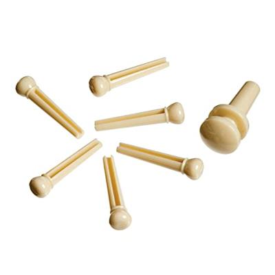 D&apos;Addario PWPS11 Plastic Bridge Pins Ivory brugpinnen (set van 6)