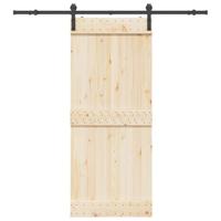 VidaXL Doos met onderdelen voor schuifdeur 183 cm staal zwart - thumbnail