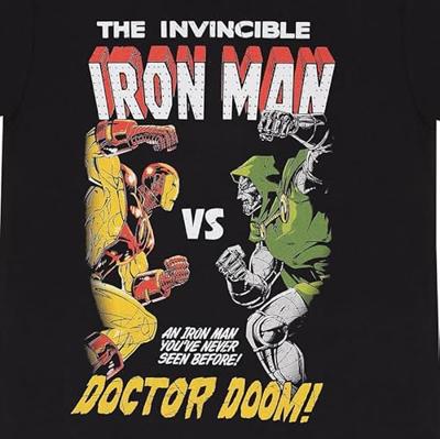Marvel T-Shirt Iron Man vs Doom Size M