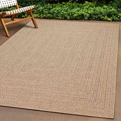 Vloerkleed ZIZUR beige binnen en buiten 80x250 cm jute look