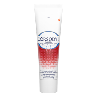 Corsodyl Tandgel - voor het doelgericht voorkomen van tandvlees ontsteking