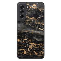 Samsung Galaxy S21 FE hoesje - Marmer grijs brons - thumbnail