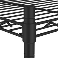 Opbergrek met wielen 3-laags 60x35x81 cm 150 kg zwart - thumbnail