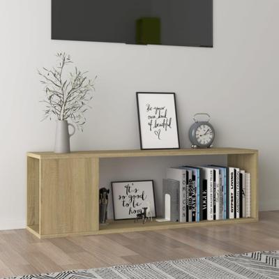 Tv-meubel 100x24x32 cm spaanplaat sonoma eikenkleurig