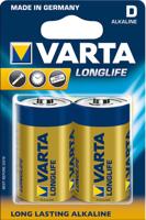 Varta 4120101412 Longlife D Mono LR20 Batterij (verpakking met 2 stuks) Alkaline Batterijen - ideaal voor afstandsbediening radio wekker en klok - thumbnail