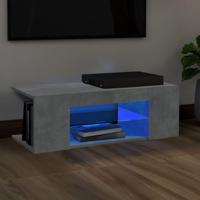 Tv-meubel met LED-verlichting 90x39x30 cm betongrijs - thumbnail
