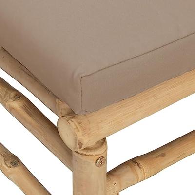 2-delige Loungeset met kussens bamboe taupe - thumbnail