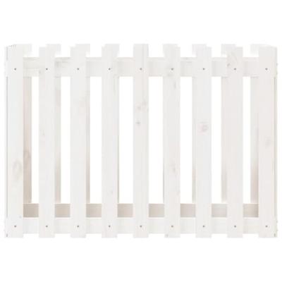 VidaXL Plantenbak verhoogd hekontwerp 100x50x70 cm grenenhout wit VidaXL Plantenbak verhoogd hekontwerp 100x50x70 cm grenenhout wit