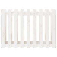 Plantenbak verhoogd hekontwerp 100x50x70 cm grenenhout wit - thumbnail