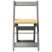 Eetkamerstoelen 4 st Corona inklapbaar massief grenenhout grijs - thumbnail