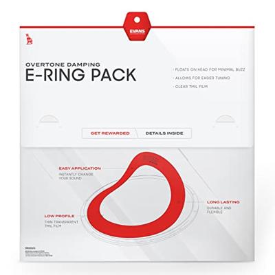 Evans E16ER2 10 Pack 2 inch E-Ring 16 inch Evans E16ER2 10 Pack 2 inch E-Ring 16 inch