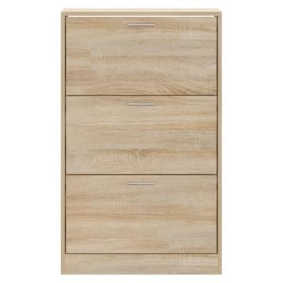 VidaXL Schoenenkast 63x24x103 cm bewerkt hout sonoma eikenkleurig VidaXL Schoenenkast 63x24x103 cm bewerkt hout sonoma eikenkleurig