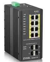 ZyXEL RGS200-12P Managed L2 Gigabit Ethernet (10/100/1000) Power over Ethernet (PoE) Zwart - thumbnail