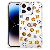 Doorzichtige Silicone Hoesje voor Apple iPhone 14 Pro Max Dieren Emojis - thumbnail