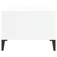 Salontafel 90x50x36,5 cm bewerkt hout wit - thumbnail