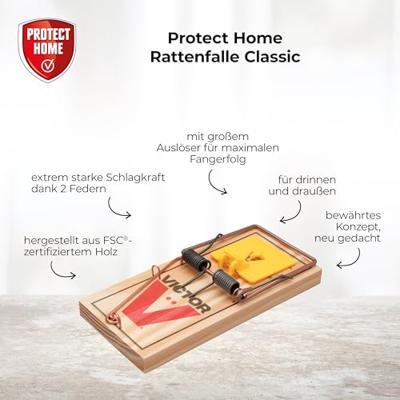 Protect Home Rattenval Hout - Ongediertebestrijding - 1 stuk - thumbnail