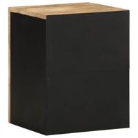 Badkamerwandkast 38x33,5x48 cm massief mangohout zwart - thumbnail