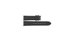 Esprit horlogeband ES102481002 Leder Zwart 22mm + zwart stiksel - thumbnail