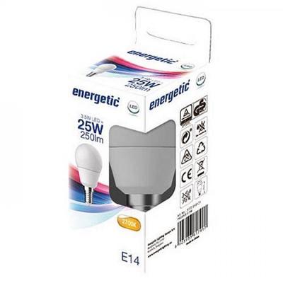 Energetic LED kogel E14 2,9-25W 2700K mat - 2710212 Energetic LED kogel E14 2,9-25W 2700K mat - 2710212