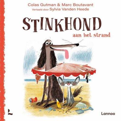 Stinkhond aan het strand