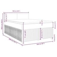 Boxspring met matras fluweel blauw 160x200 cm - thumbnail