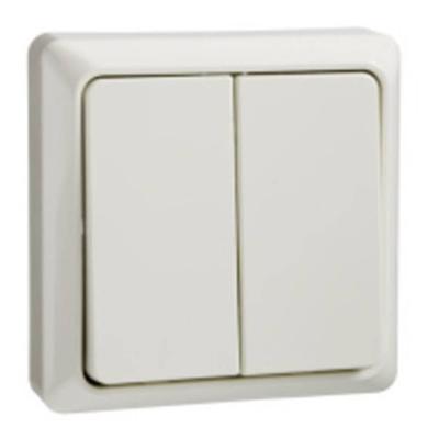 ELSO dubbele drukknop 506250 42V/1A AP RENOVATIE parelwit Wit 1 stuk(s) ELSO dubbele drukknop 506250 42V/1A AP RENOVATIE parelwit Wit 1 stuk(s)