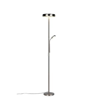 Trio VloerlampPalermo nikkel met leeslamp - R45741107