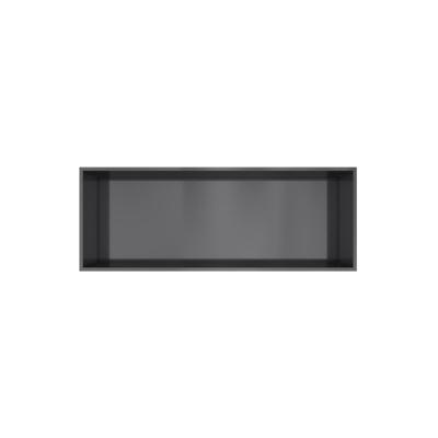 Hotbath &More Inbouwnis - 30 x 80 x 10 cm - Geborsteld Zwart PVD