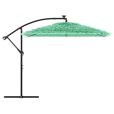 VidaXL Parasol met stalen paal 246x246x230 cm groen