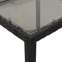 9-delige Tuinset poly rattan zwart - thumbnail