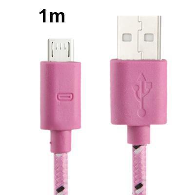 Geweven Nylon stijl micro 5 pin USB data transfer / laad kabel voor samsung galaxy s iv / i9500 / s iii / i9300 / note ii / n7100 / nokia / htc / blac