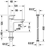 Duravit Wave Fonteinkraan Brons Geborsteld - thumbnail