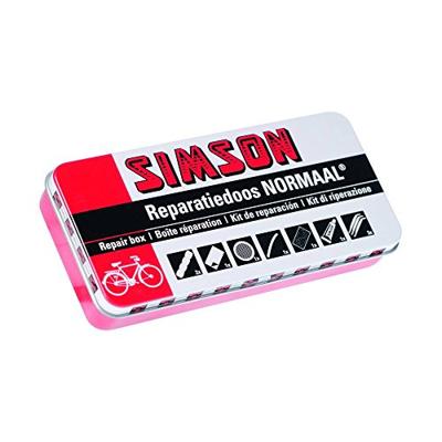 Simson Reparatiedoos normaal 8 x 6 cm aluminium rood 10-delig