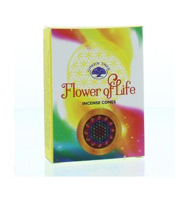 Green Tree Kegelwierook flower of life 10 Stuks Green Tree Kegelwierook flower of life 10 Stuks