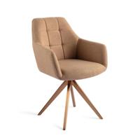 Jesper Home Draaibare Eetkamerstoel 'Noto' Turn Rose, kleur Toasted Toffee - thumbnail