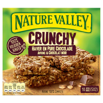 Nature Valley Crunchy Haver en Pure Chocolade 10 Bars 5 x 42 g bij Jumbo