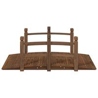 VidaXL Tuinbrug met leuningen 150x67x56 cm massief vurenhout - thumbnail