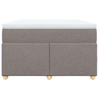 Boxspring met matras stof taupe 120x190 cm - thumbnail
