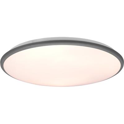 LED Plafondlamp - Plafondverlichting - Trion Lombis - 34W - Warm Wit 3000K - Dimbaar - Rond - Mat Titaan - Kunststof
