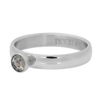 iXXXi Vulring Zirconia 1 Stone Blackstone Zilver | Maat 18 - thumbnail