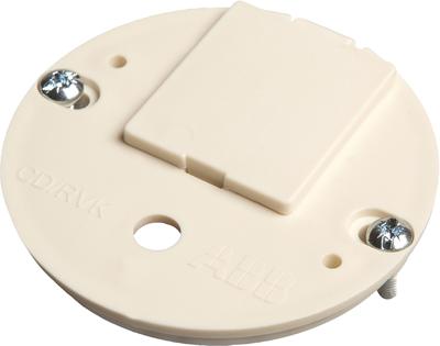 Centraaldoosdeksel, rond met haak en kroonsteen ABB voor de blauwe ronde centraaldozen CD/RVK