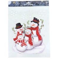 Raamsticker sneeuwpoppen 34,5 cm | 48 stuks - thumbnail
