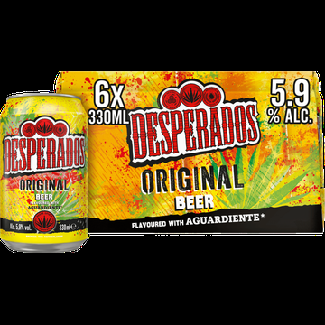 Desperados Original Bier Blik 6 x 330ml bij Jumbo